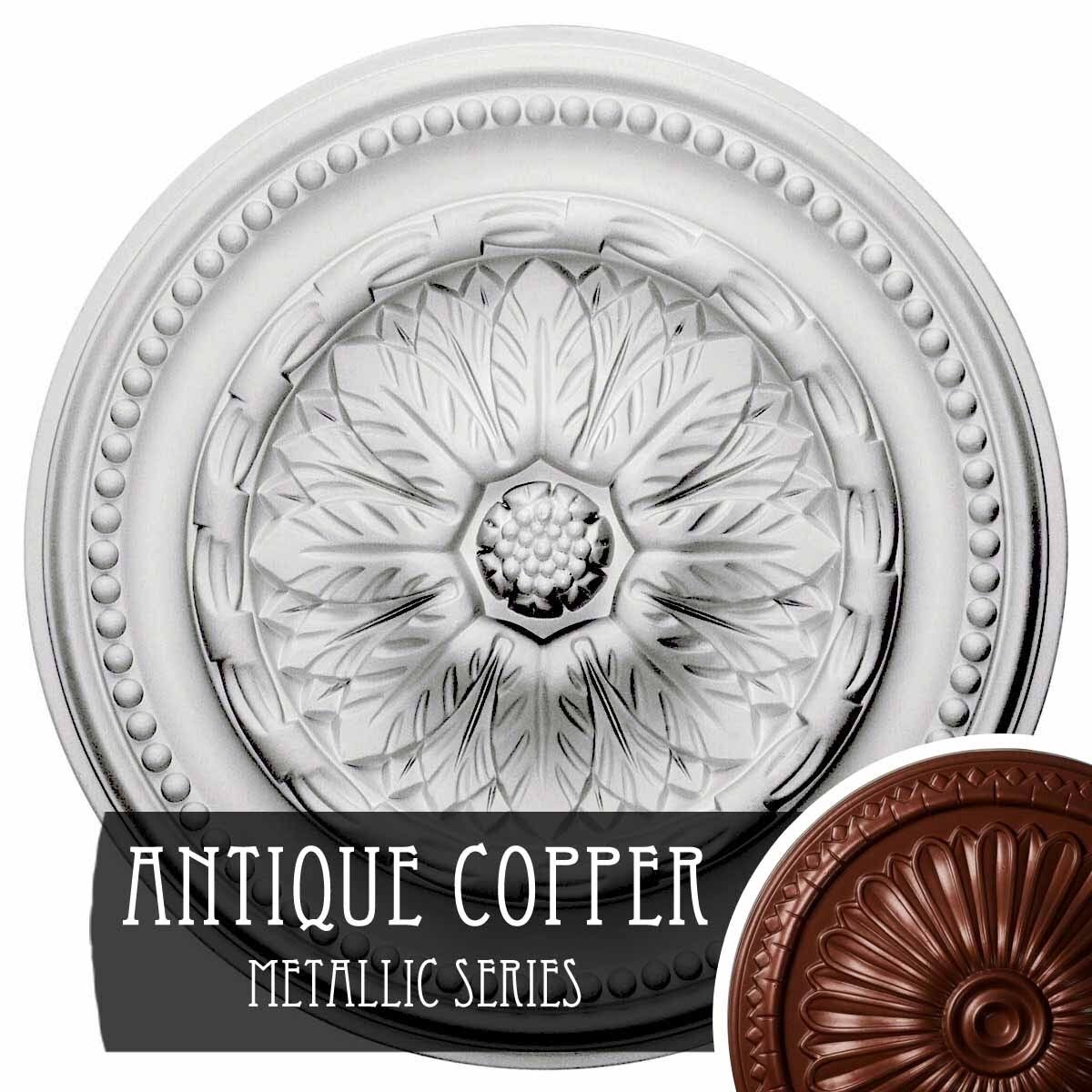 15 3/4 inch x 1 7/8 inch Hand-Painted Ceiling Medallion U6594