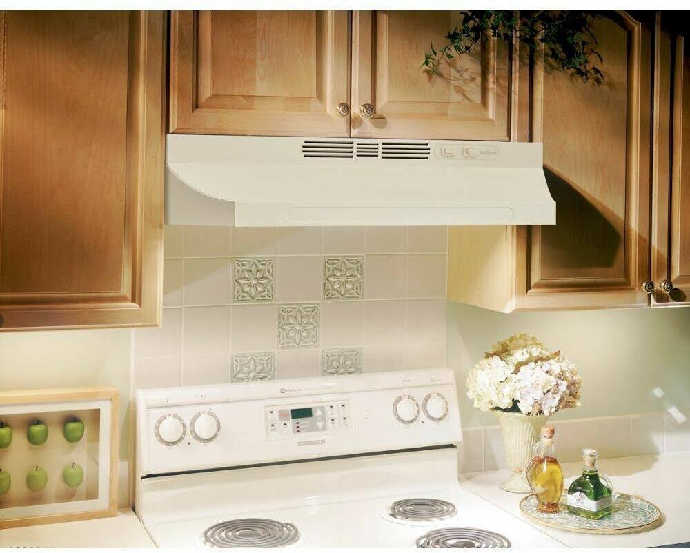 24 in. Ductless Under Cabinet Range Hood with Light in Bisque X460059
