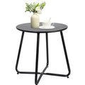 Metal Round End Table, Anti-Rust Waterproof Side Table X556366