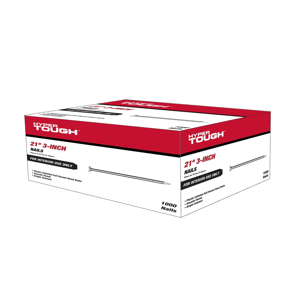 3 in. 21-Degree Plastic Collated Framing Nail 1000-Count D474996