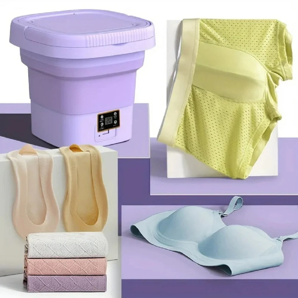 Portable 9L Foldable Mini Washing Machine B69655