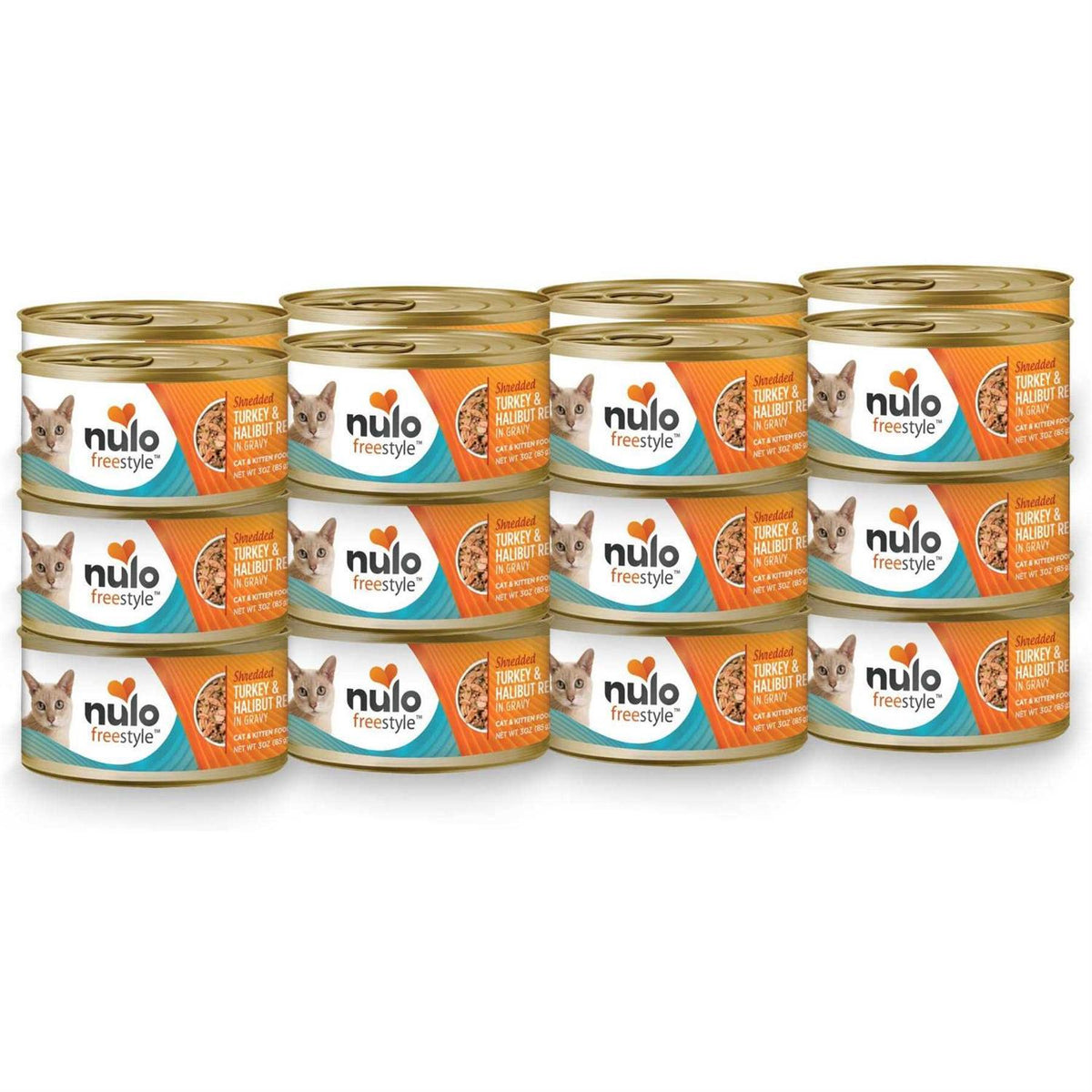 Shredded Turkey & Halibut Canned Cat Food A606291