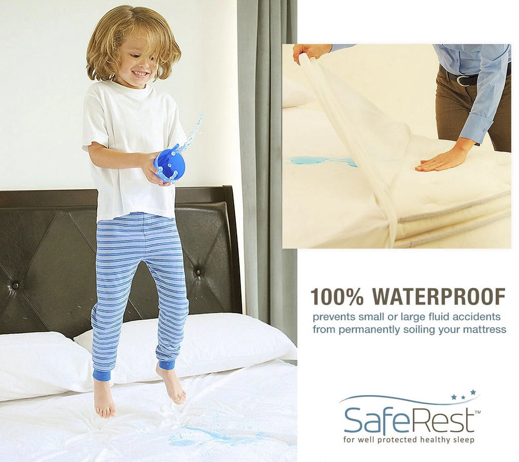 Waterproof Cotton Terry Queen Mattress Encasement Y6705