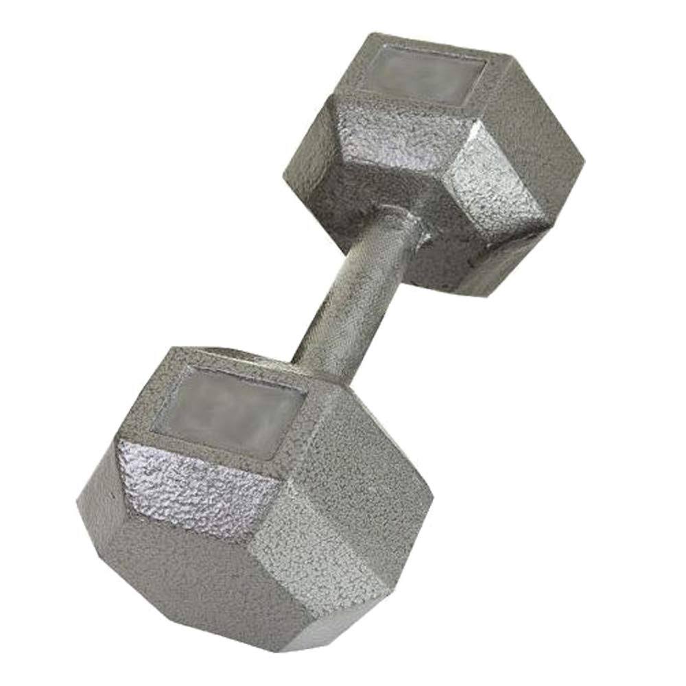 Solid Gray Cast Iron Hex Dumbbell 45 lb G465
