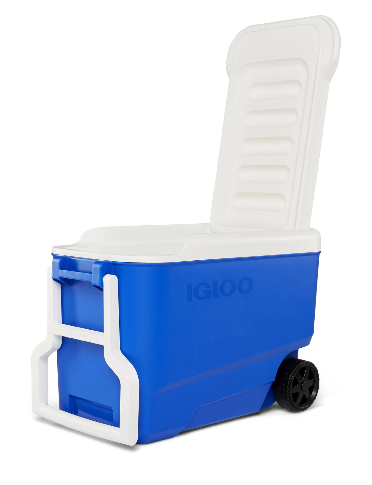 38 QT. Hard-Sided Ice Chest Cooler with Wheels, Blue U78128