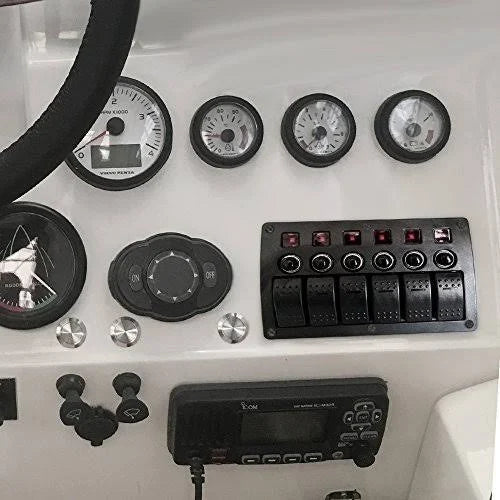 4/6/8 Gang Pre Wired Rocker Switch Panel Waterproof 12V 24V with Fuse X31252