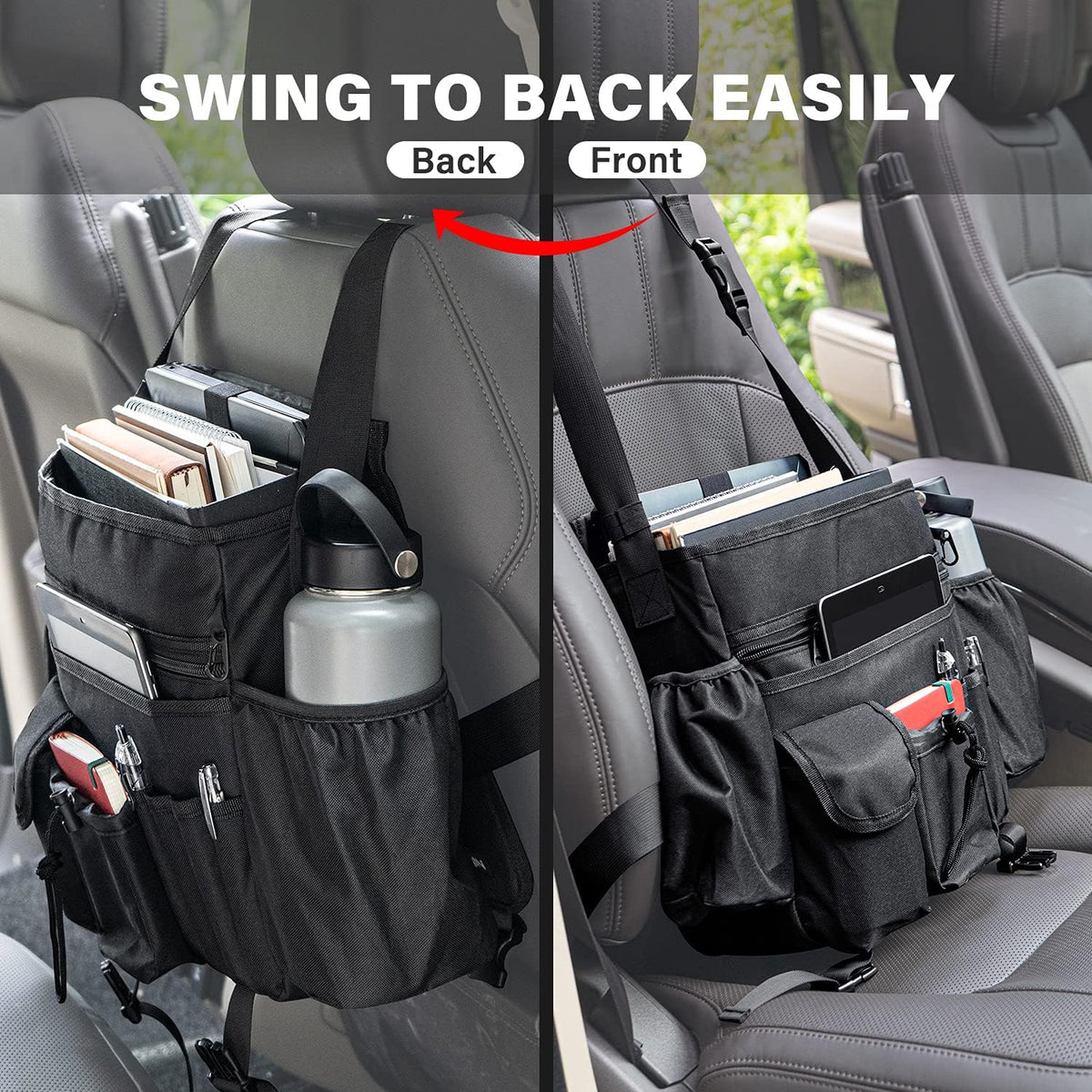 Black Car Front Seat Organizer E254