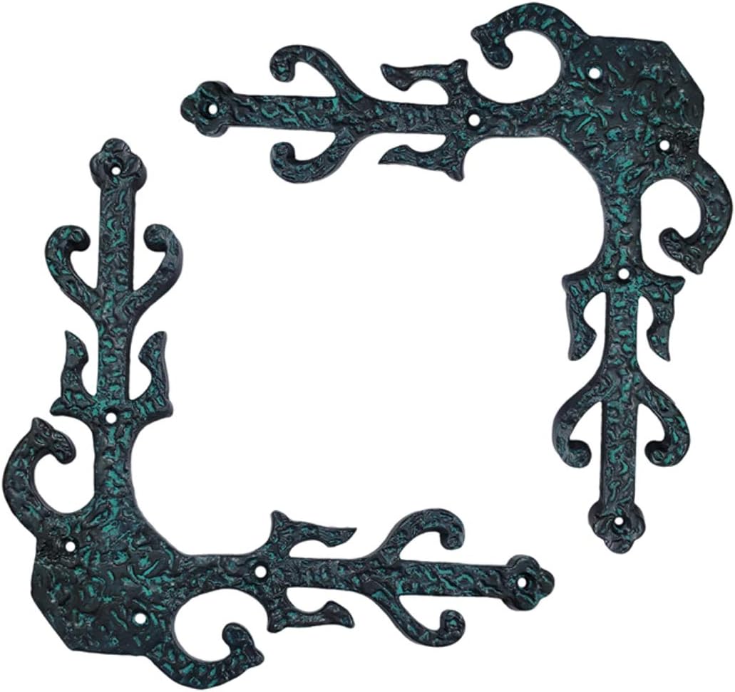 Antique Cast Iron Dummy Corner Door Strap L-Brackets O251235