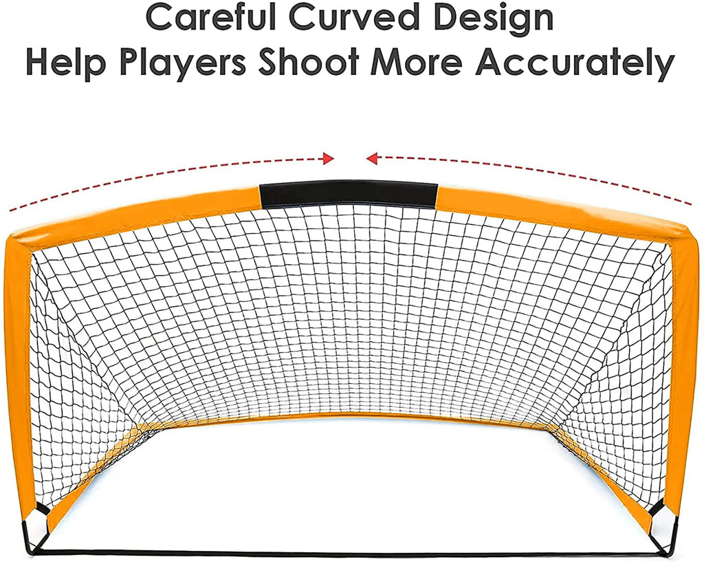 6'x4' Set of 2 Foldable Soccer Goals S728