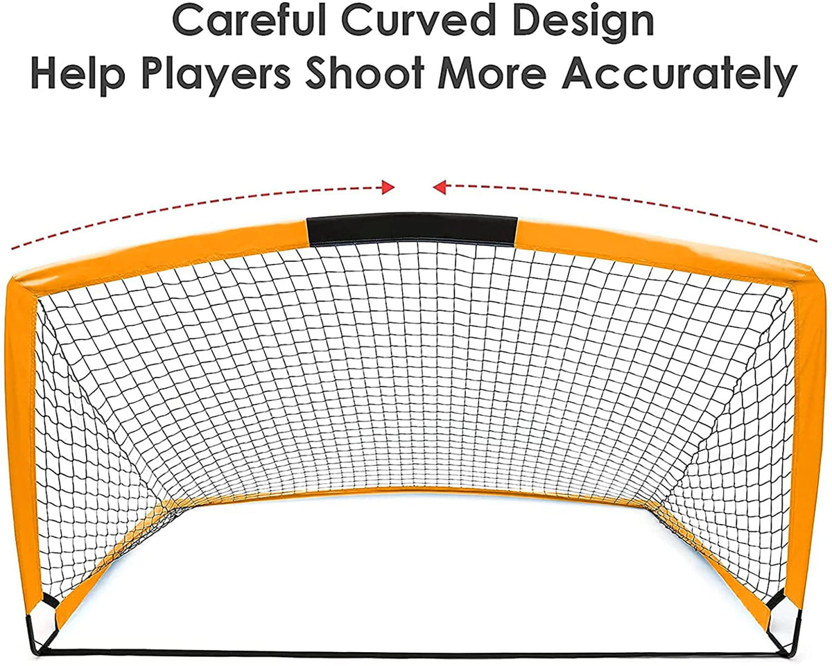 6'x4' Set of 2 Foldable Soccer Goals S728