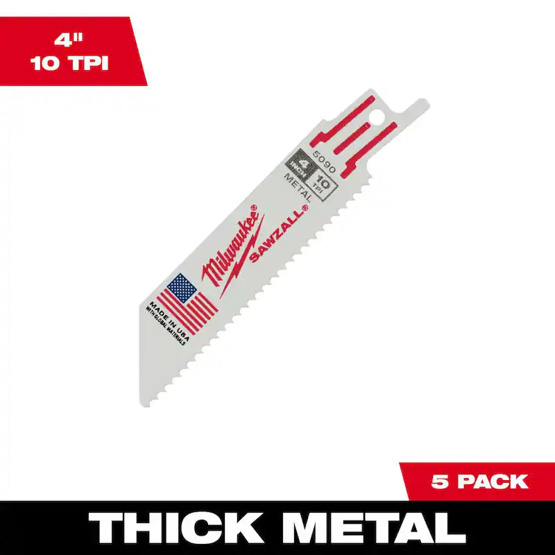 10 TPI Reciprocating Saw Blades 5-Pack N235