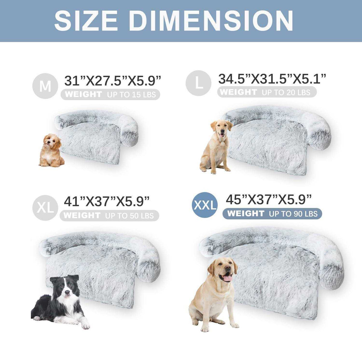 Calming Washable Dog Bed Mat H2117