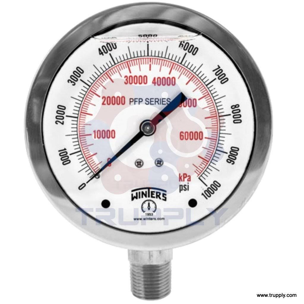 PFP Gauge, Dual Scale, 1/4x22 Bottom, SS, 0/160 PSI/KPA T9055