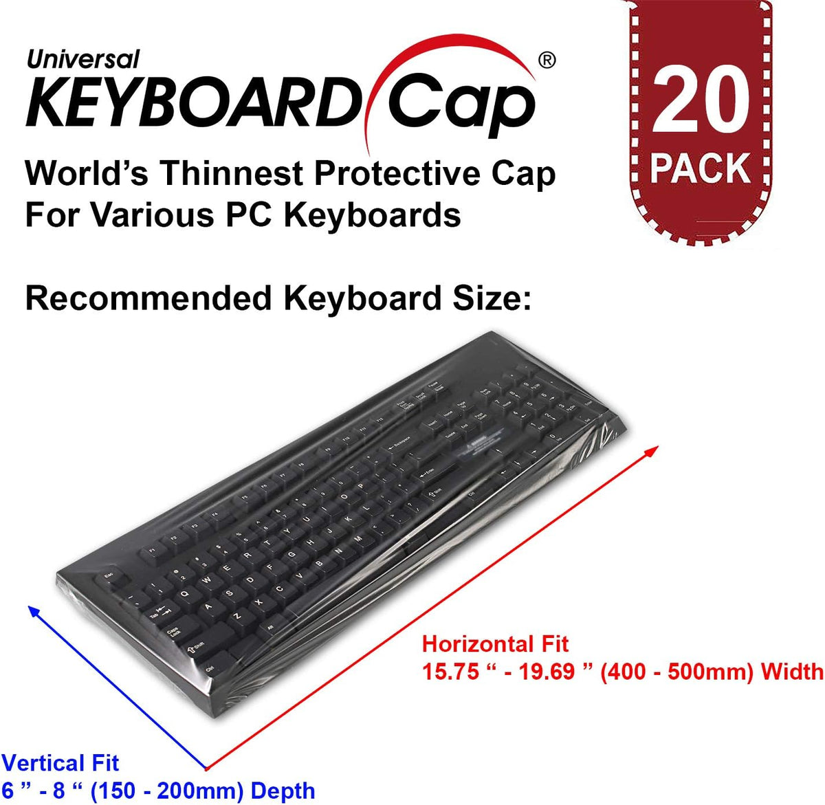 20 Pack Universal Flat Keyboard Cap Cover P28843