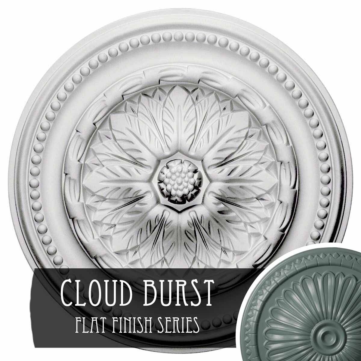 15 3/4 inch x 1 7/8 inch Hand-Painted Ceiling Medallion U6594