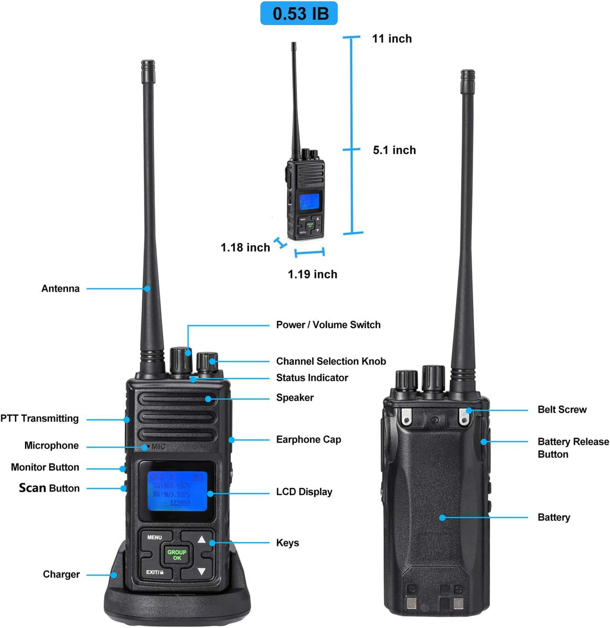 5W Two Way Radios 6 Packs R149