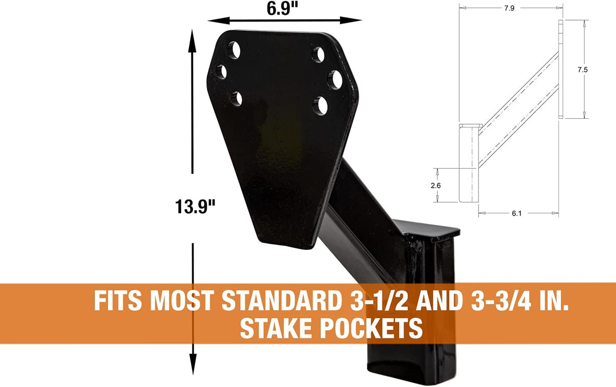 Stake Pocket Spare Tire Carrier, 1 Pack F53318