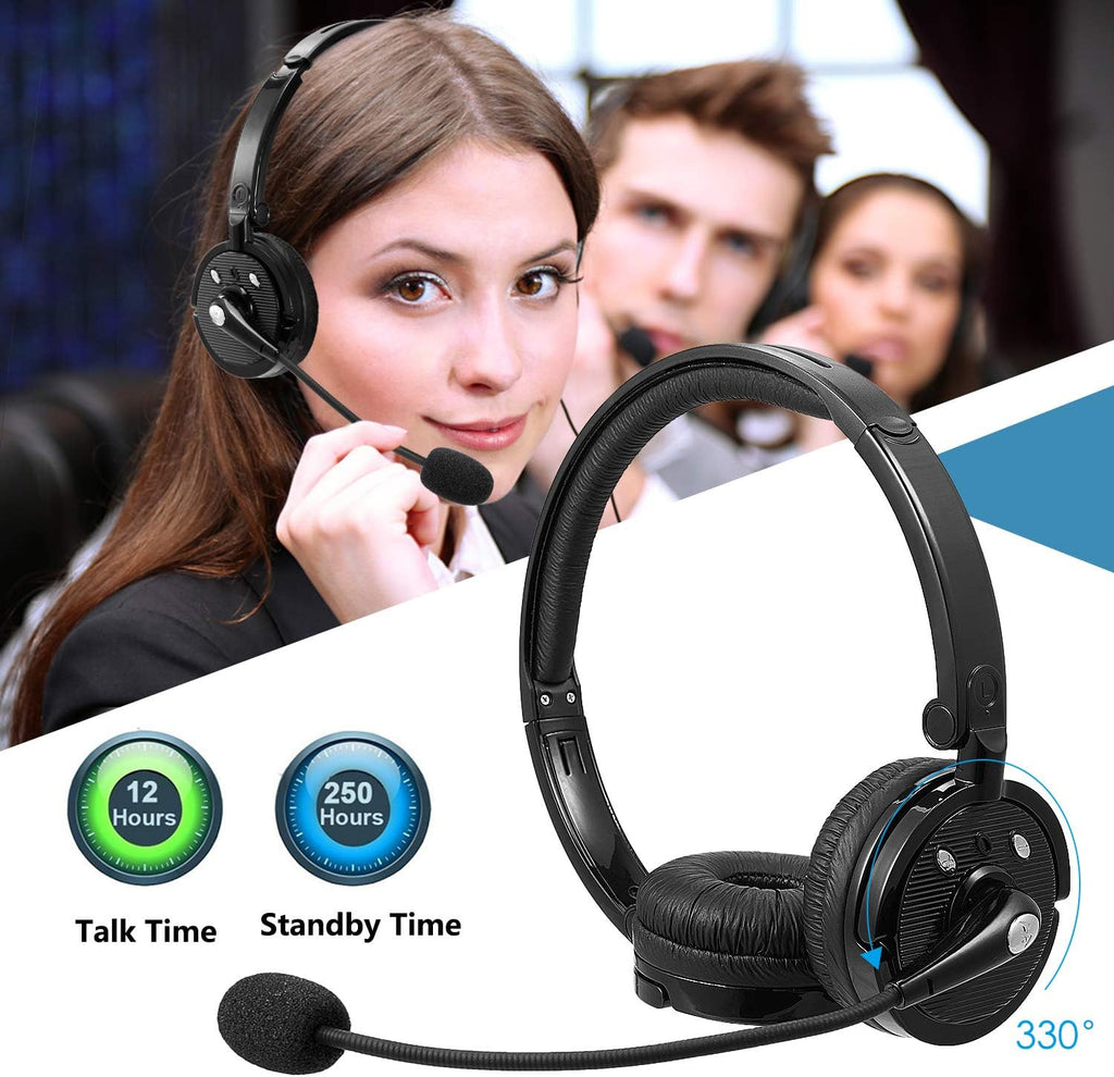 2 Pack Bluetooth Headphones with Mic Noise Cancelling W9723