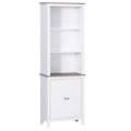 White 3-Tier Storage Cabinet with Double Door A845585