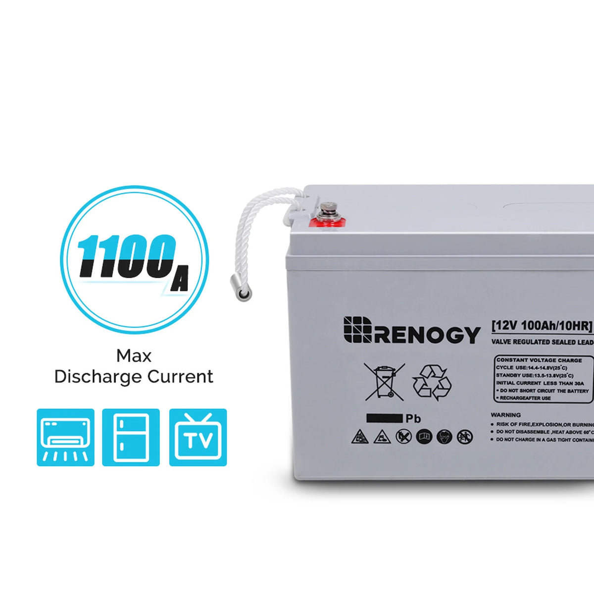 12 Volt 100Ah Deep Cycle AGM Battery W6907