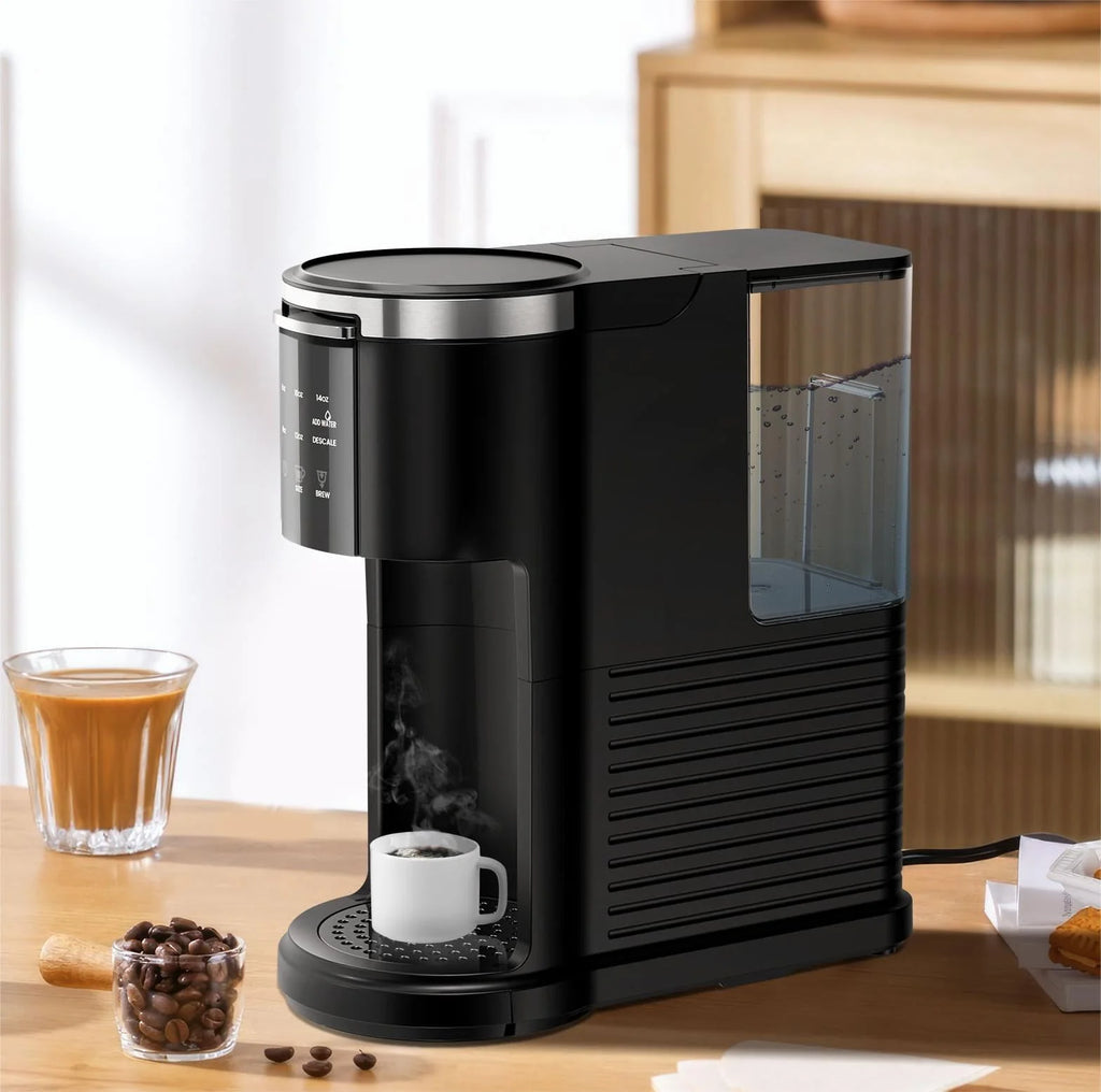 2-in-1 Single Serve Coffee Maker, Black J928903