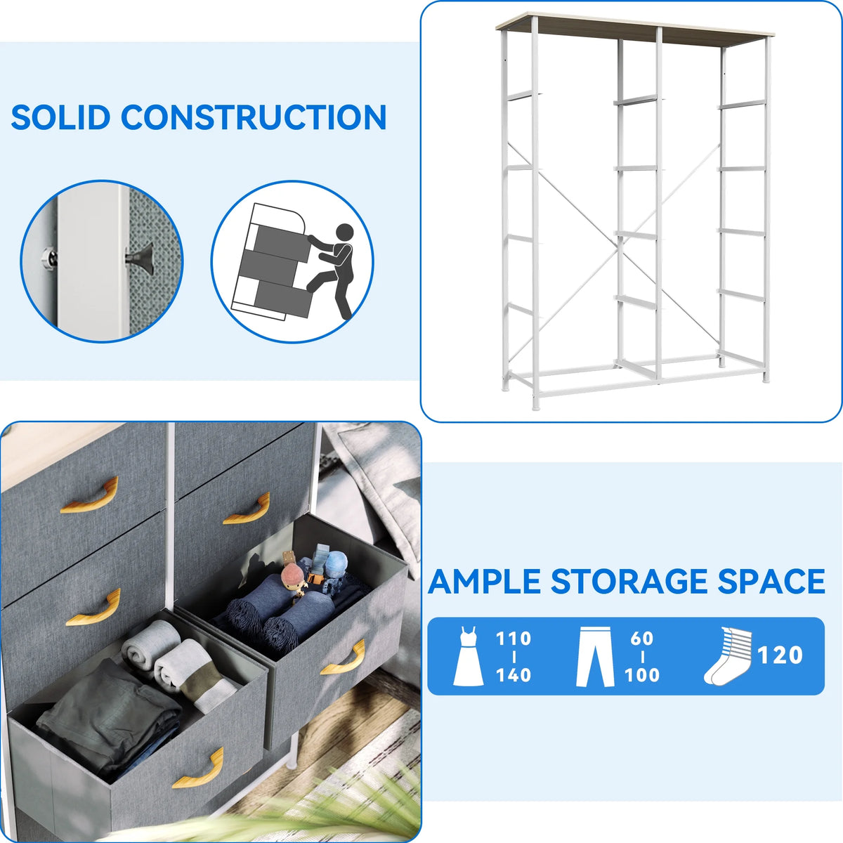 10 Drawer Fabric Storage Dresser Y5873