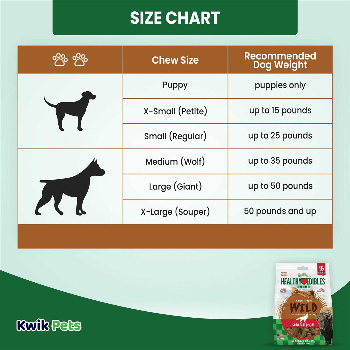 Natural Bison Chew Treats H49849