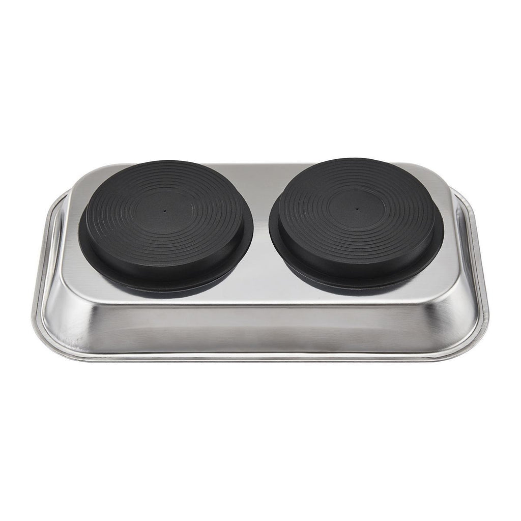 9-1/2 in. x 5-1/2 in. Magnetic Stainless Steel Parts Tray C85125