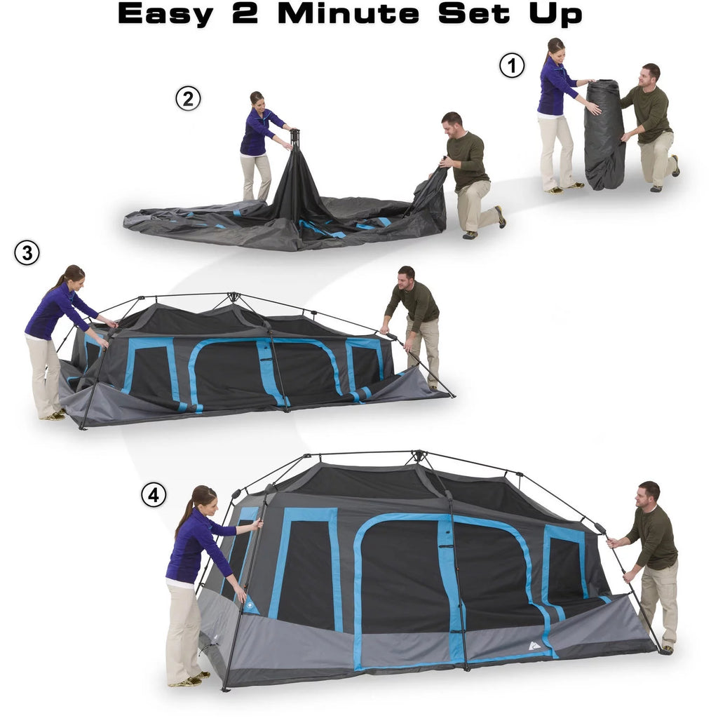 14'x10' 10-Person Dark Rest Instant Cabin Tent T95884