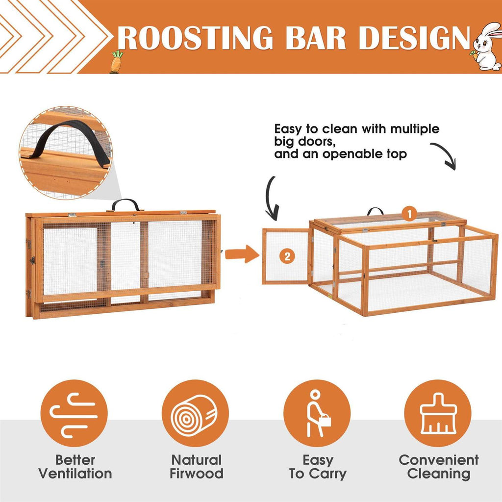 Chicken Coop & Roosting Bar Small Pet Hutch I514