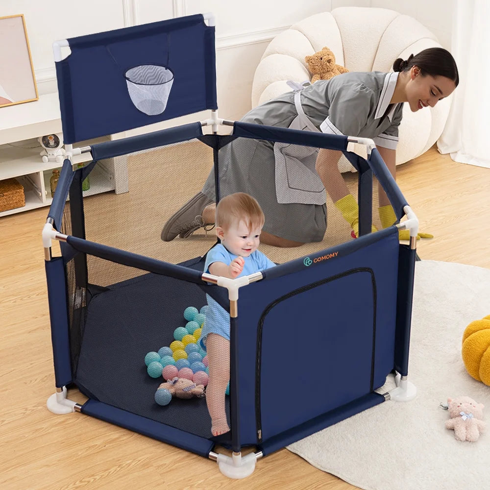 Blue Baby Playpen L2864
