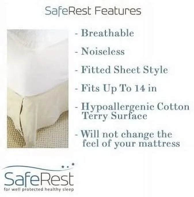 Waterproof Cotton Terry Queen Mattress Encasement Y6705