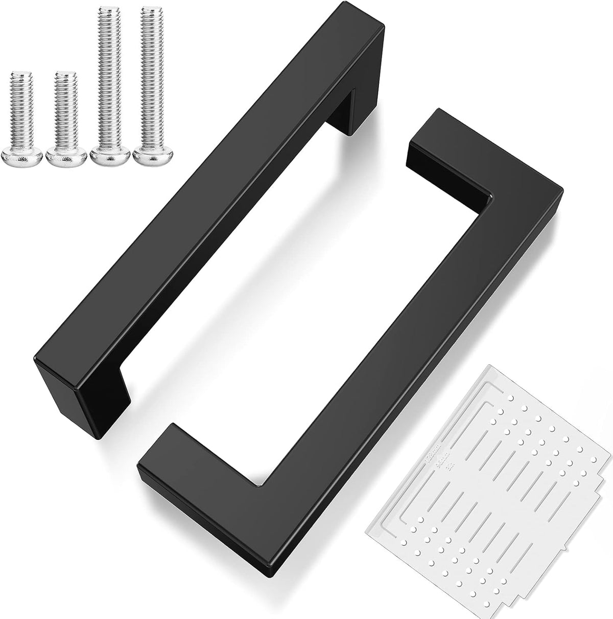 25 Pack 3 Inch Matte Black Square Cabinet Pulls D326780