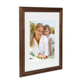 Solid Wood Picture Frames, Distressed Espresso Brown 11x14, Pack of 4 F758655