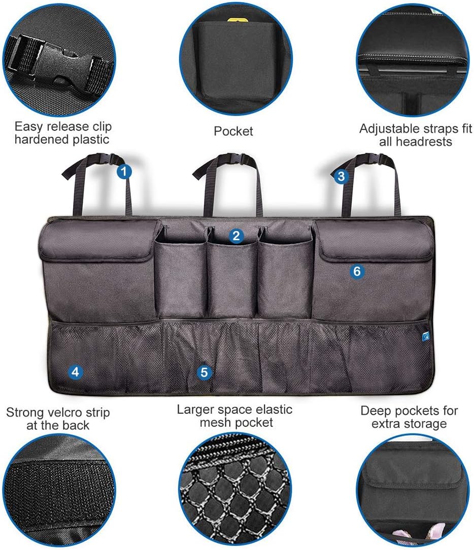 Trunk Organizer Car Storage with 5 Deep Pockets W414760