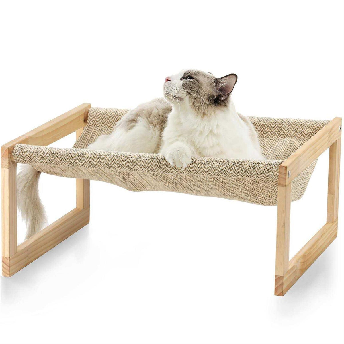 Large Breathable Wooden Cat Bed K3798