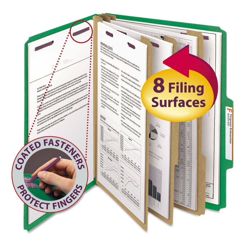 Green 8-Section Classification Folder A3305
