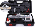 Electric Car Floor Jack 3 Ton Scissor Lift with Carrying Case Grey L369
