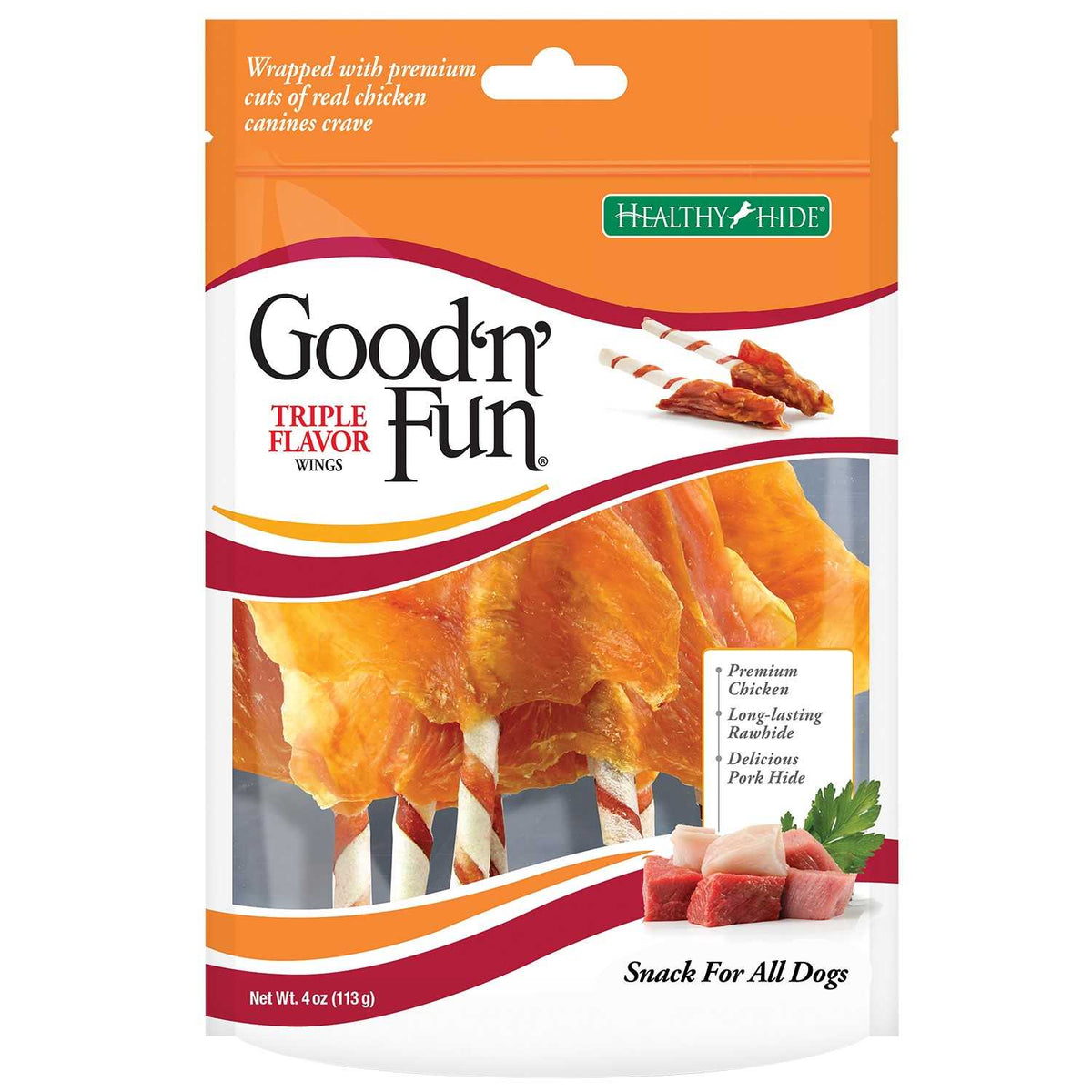 Triple Flavor Wings Dog Treats Q8036