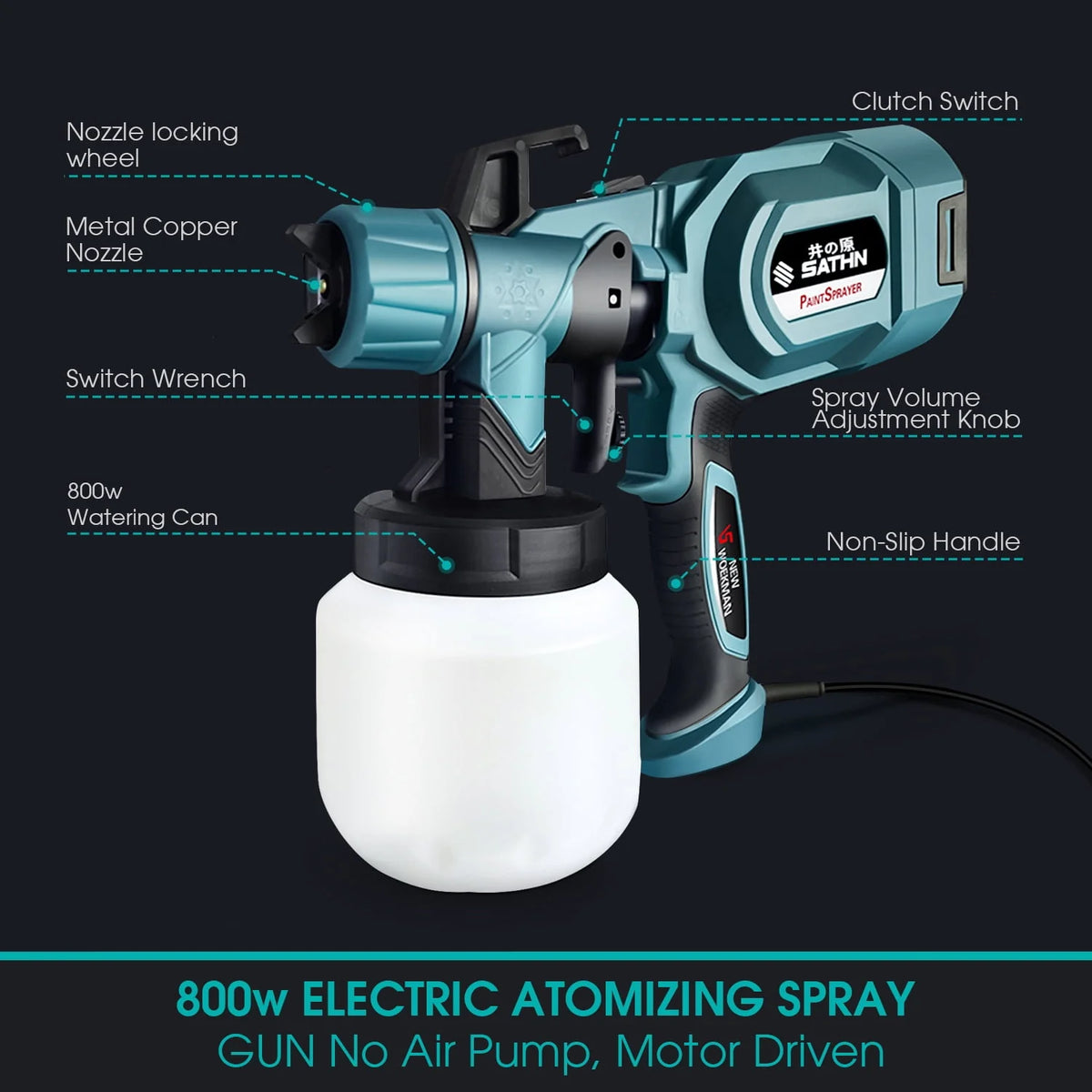 800W Electric HVLP Paint Sprayer V885