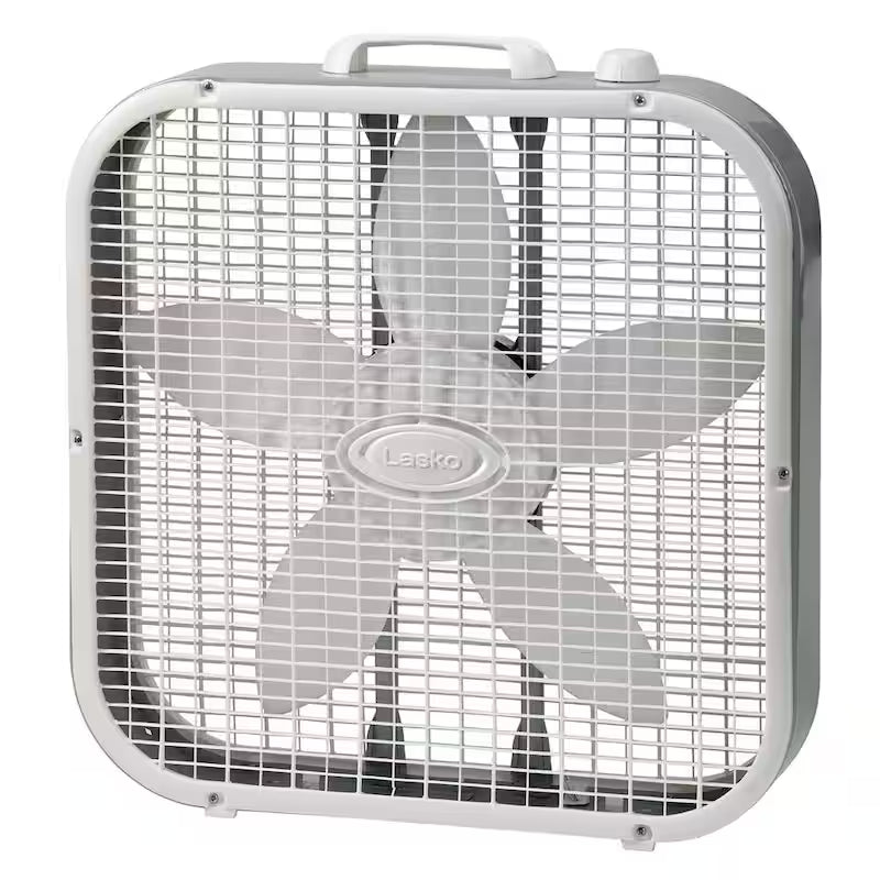 20 in. 3 Speeds Box Fan in White with Carry Handle A8837