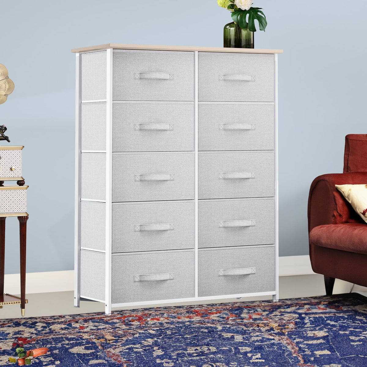 10 Drawer Fabric Storage Dresser Y5873