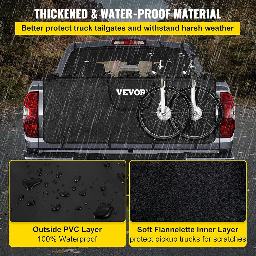 Tailgate Pad for Bikes, Carries UP to 5 Mountain Bikes, 54 Bike Pickup Pad I95574