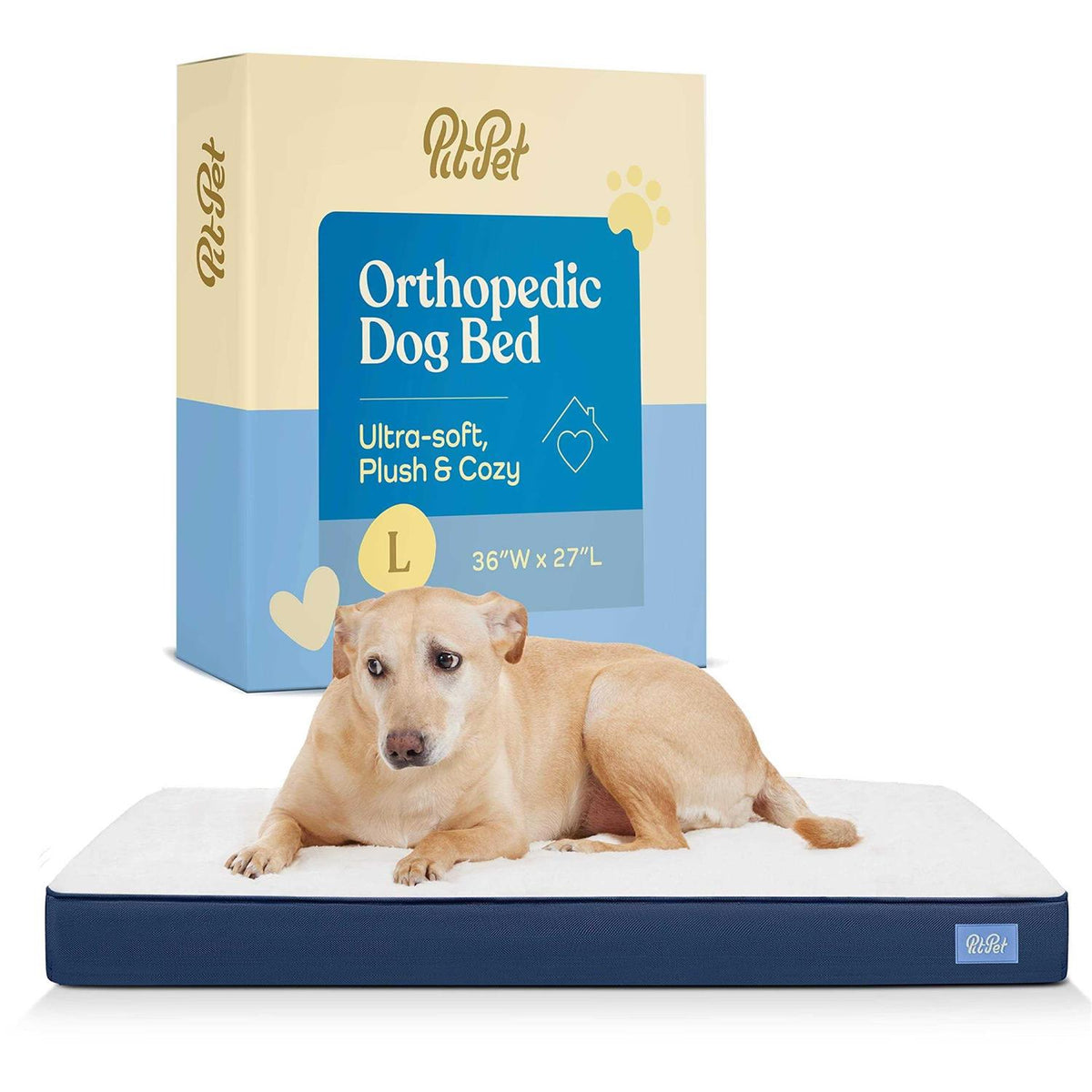 Orthopedic Large Dog Bed with Sherpa Top F3363