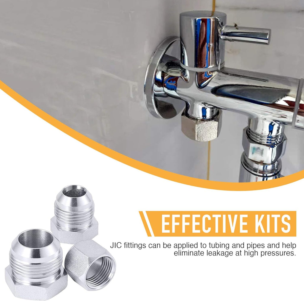 64 Piece JIC 37° Flare Cap and Plug Kit Galvanized Steel Fitting Set R343669