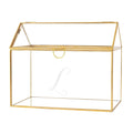 Gold Wedding Glass Terrarium Card Holder Y908991