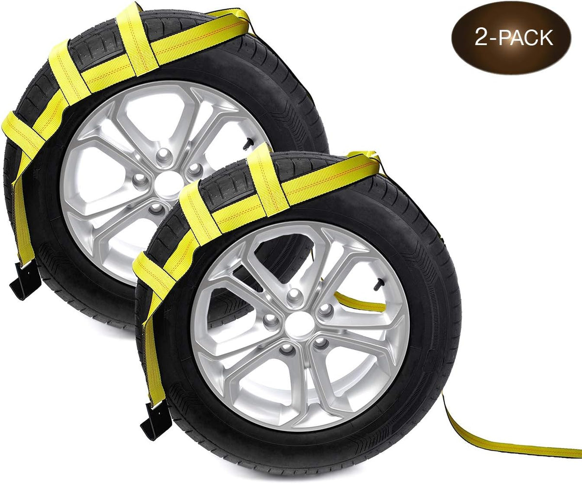 Tow Dolly Basket Straps with Flat Hooks 2-Pack Q9919
