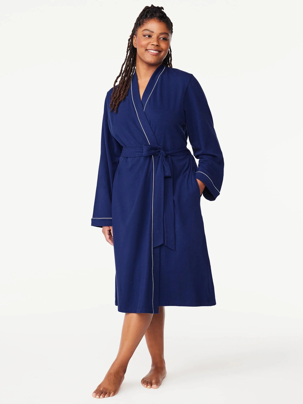 Women's Long Sleeve Wrap Robe I85084
