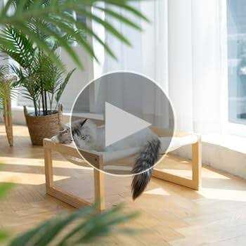 Large Breathable Wooden Cat Bed K3798