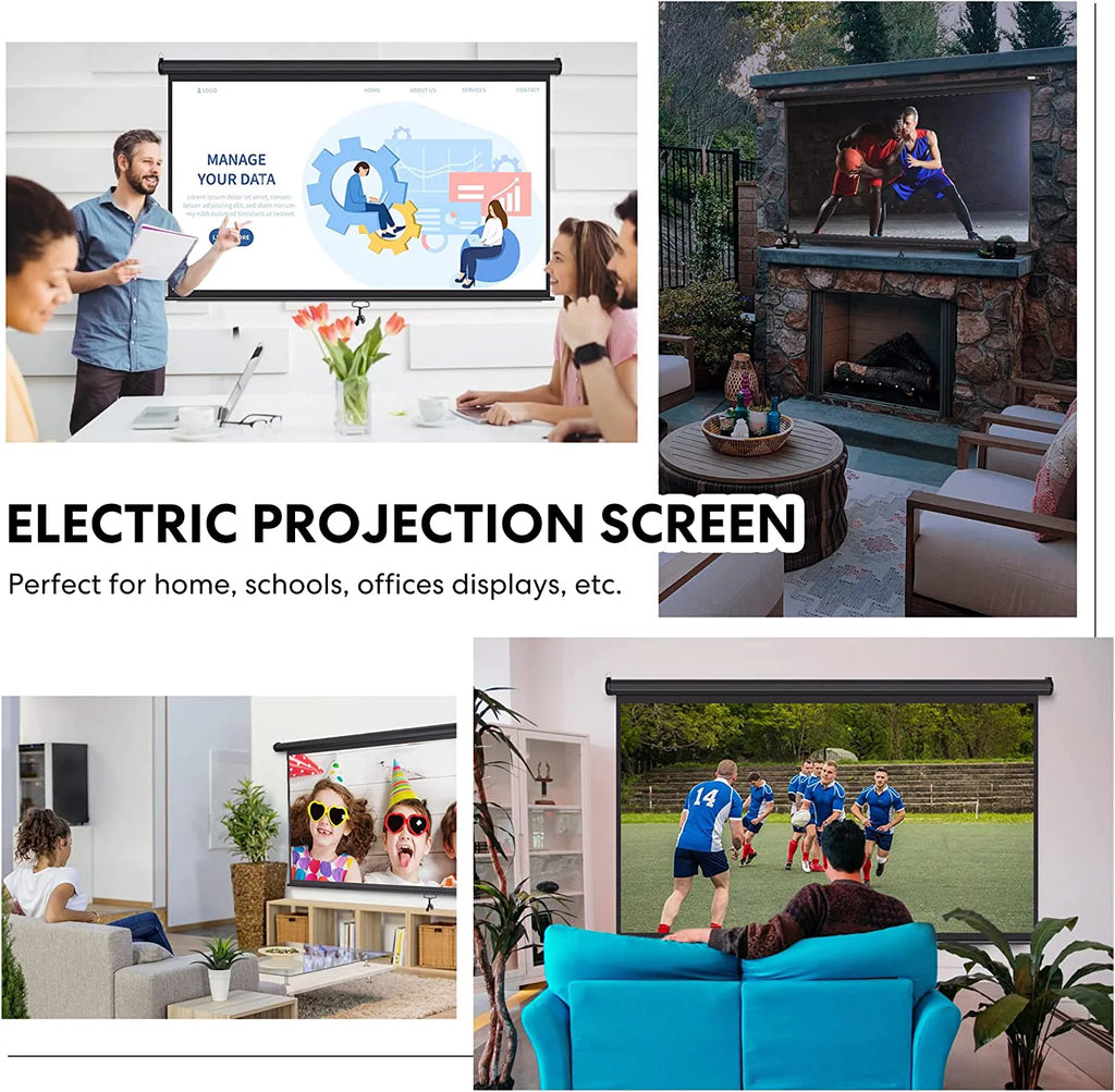 80 inch 16:9 HD Retractable Projector Screen T75316
